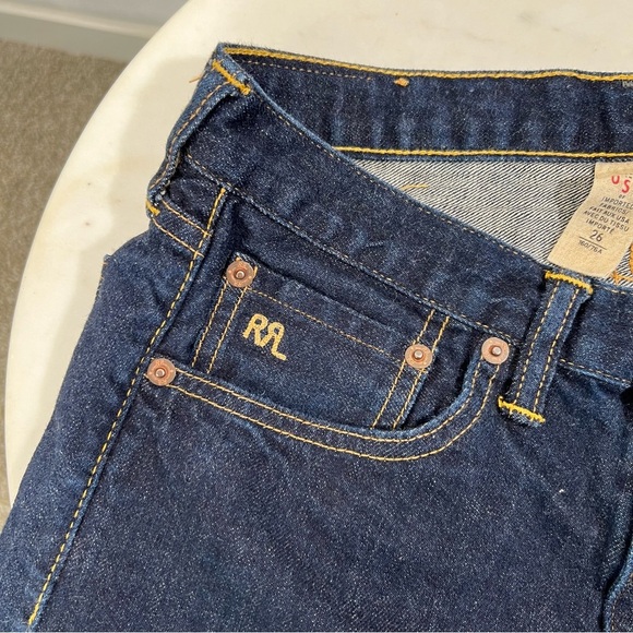 RRL Ralph Lauren Stretch Skinny Fit Woven Selvedge Made In USA Denim Jeans Sz 26 - Picture 8 of 14